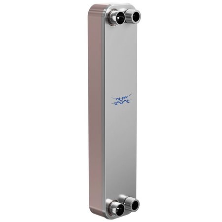 ALFA LAVAL Brazed Plate Heat Exchanger, AISI 316L, Stainless Steel, 50 Plates -Domestic Heating 500k BTU CB60-50H